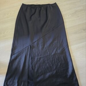 Boohoo Black Long skirt with slit